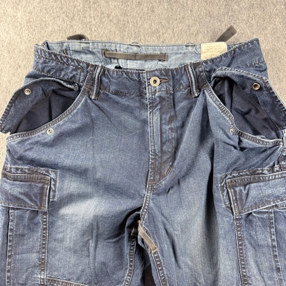 VTG Ralph Lauren Surplus Div Mountain Trousers Mens 32x28 Blue Cargo Pants - Picture 15 of 15